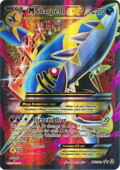 Pokemon Card Promo #XY200a - M SHARPEDO EX (alternate art holo-foil)