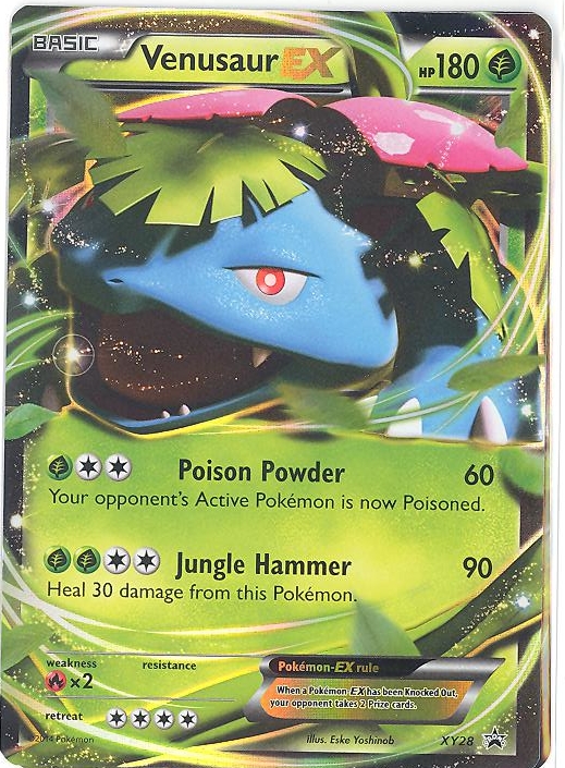 Pokemon Card Promo #XY28 - VENUSAUR EX (holo-foil)