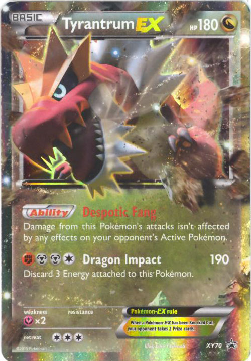 Pokemon Card - XY Promo #XY70 - TYRANTRUM EX (holo-foil)