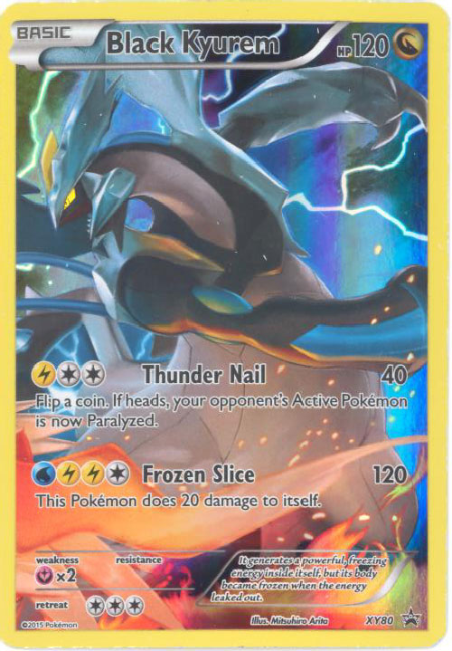 Pokemon Card - XY Promo #XY80 - BLACK KYUREM (full art holo)