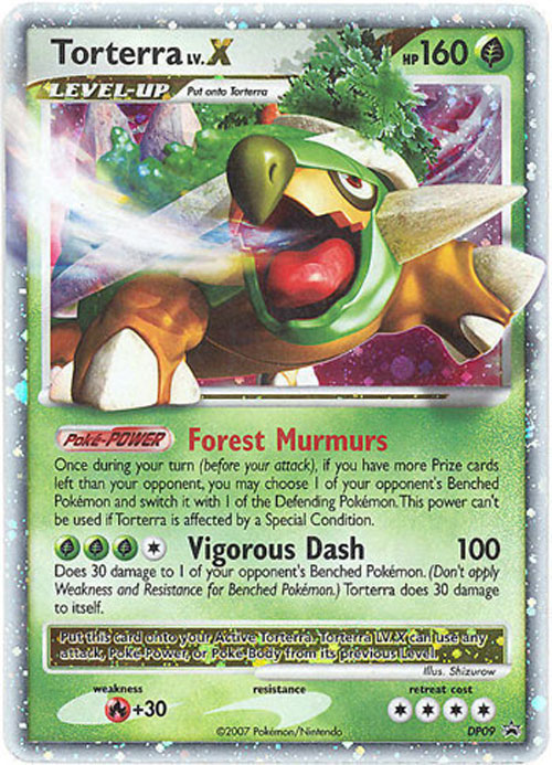 Pokemon Card - D&P Promo #DP09 - TORTERRA LV. X (holo-foil)