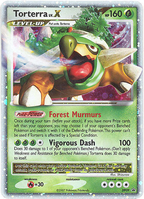 Pokemon Card Promo #DP09 - TORTERRA LV. X (holo-foil)