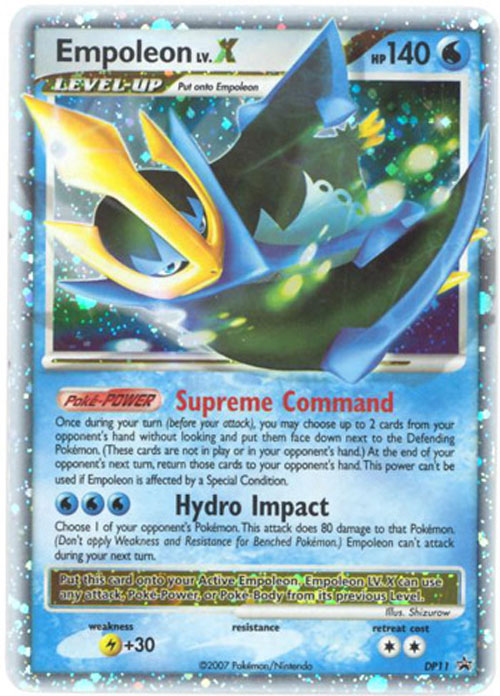 Pokemon Card - D&P Promo #DP11 - EMPOLEON lv.X (holo-foil)