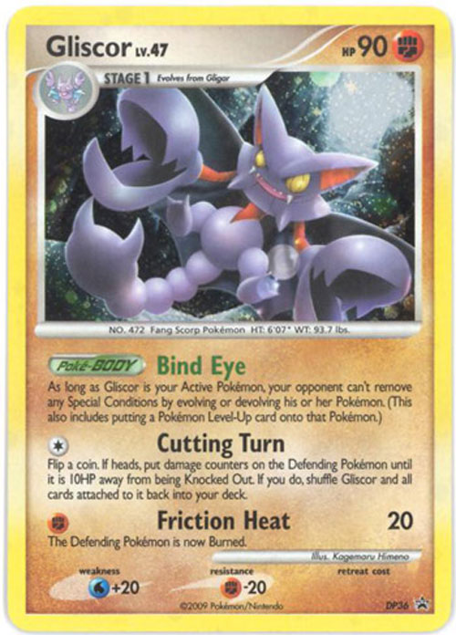 Pokemon Card Promo #DP36 - GLISCOR lv.47 (holo-foil)