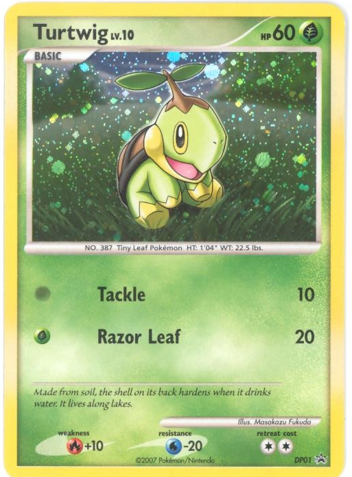 Pokemon Card Promo #DP01 - TURTWIG lv.10 (holo-foil)