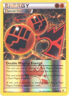 Pokemon Card Double Crisis Rival Ambitions Promo #34/34 - DOUBLE MAGMA ENERGY (REVERSE holo-foil)