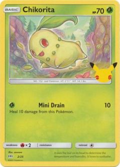 Pokemon Card - McDonalds 2021 Promo 2/25 - CHIKORITA