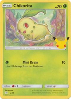 Pokemon Card - McDonalds 2021 Promo 2/25 - CHIKORITA