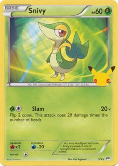 Pokemon Card - McDonalds 2021 Promo 5/25 - SNIVY