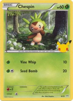 Pokemon Card - McDonalds 2021 Promo 6/25 - CHESPIN