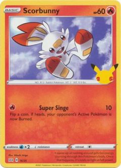 Pokemon Card - McDonalds 2021 Promo 16/25 - SCORBUNNY