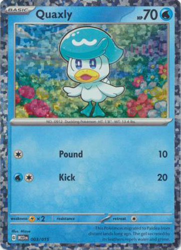 Pokemon Card - McDonalds 2023 Promo 003/015 - QUAXLY (holo