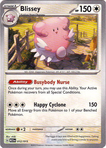 Pokemon Card - McDonalds 2023 Promo 012/015 - BLISSEY: BBToyStore.com - Toys, Plush, Trading Cards, Action Figures & Games online retail store shop sale Pokemon Card - McDonalds 2023 Promo 012/015 - BLISSEY: BBToyStore.com - Toys, Plush, Trading Cards, Action Figures & Games online retail store shop sale