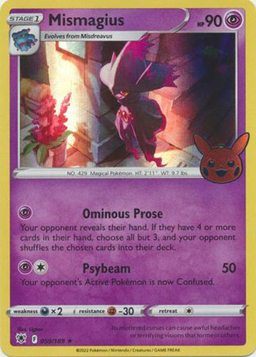 Pokemon Card - Trick or Trade BOOster Promo 059/189 - MISMAGIUS  (holo-foil): BBToyStore.com - Toys, Plush, Trading Cards, Action Figures &  Games online retail store shop sale