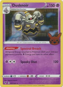 Pokemon Card - Trick or Trade BOOster Promo 071/185 - DUSKNOIR (holo-foil)