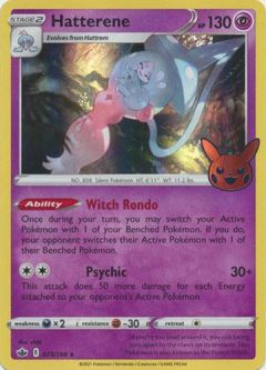 Pokemon Card - Trick or Trade BOOster Promo 073/198 - HATTERENE (holo-foil)