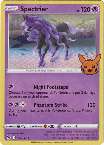 Pokemon Card - Trick or Trade BOOster Promo 081/196 - SPECTRIER