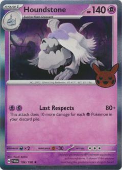 Pokemon Card - Trick or Trade BOOster Promo 106/198 - HOUNDSTONE (holo-foil)