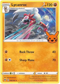Pokemon Card - Trick or Trade BOOster Promo 095/185 - LYCANROC (rare)