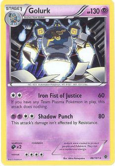 Pokemon Card - Plasma Blast 46/101 - GOLURK (holo-foil)