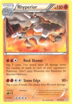 Pokemon Card - XY Primal Clash 76/160 - RHYPERIOR (rare)