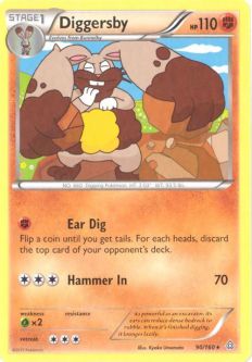 Pokemon Card - XY Primal Clash 90/160 - DIGGERSBY (rare)