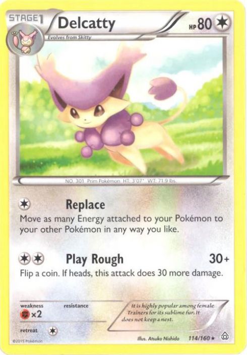 Pokemon Card - XY: Primal Clash 114/160 - DELCATTY (rare): BBToyStore.com -  Toys, Plush, Trading Cards, Action Figures & Games online retail store shop  sale