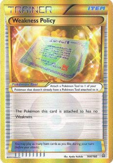 Pokemon Card - XY Primal Clash 164/160 - WEAKNESS POLICY (full art holo)