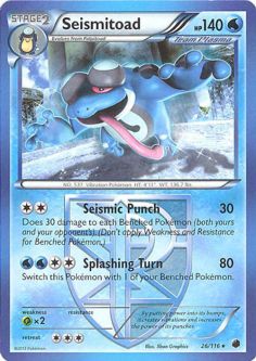 Pokemon Card - Plasma Freeze 26/116 - SEISMITOAD (rare)