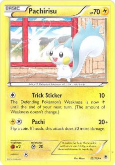 Pokemon Card - XY Phantom Forces 25/119 - PACHIRISU (rare)