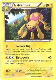 Pokemon Card - XY Phantom Forces 27/119 - GALVANTULA (rare)