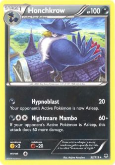 Pokemon Card - XY Phantom Forces 52/119 - HONCHKROW (rare)