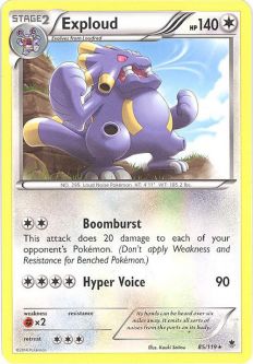 Pokemon Card - XY Phantom Forces 85/119 - EXPLOUD (rare)