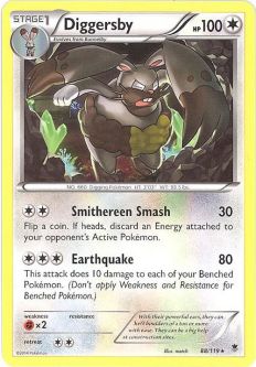 Pokemon Card - XY Phantom Forces 88/119 - DIGGERSBY (rare)