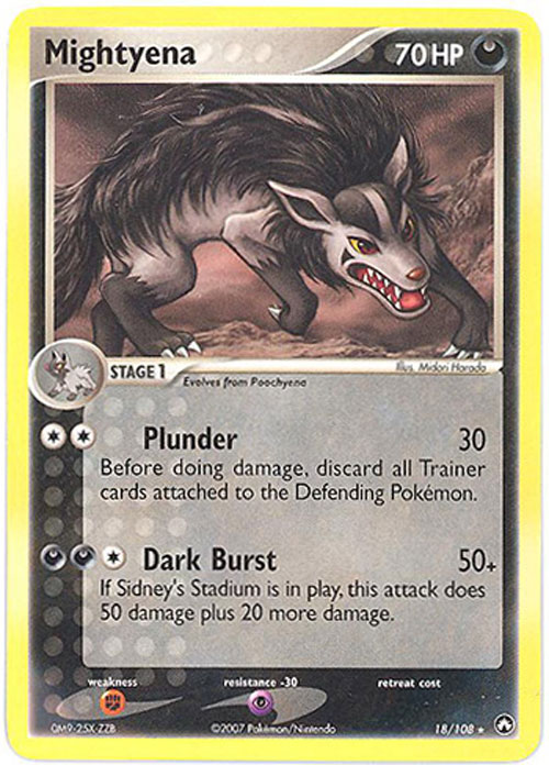 Pokemon Card - Power Keepers 18/108 - MIGHTYENA (rare