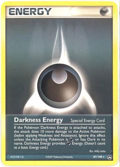 Pokemon Card - Power Keepers 87/108 - DARKNESS ENERGY (rare)