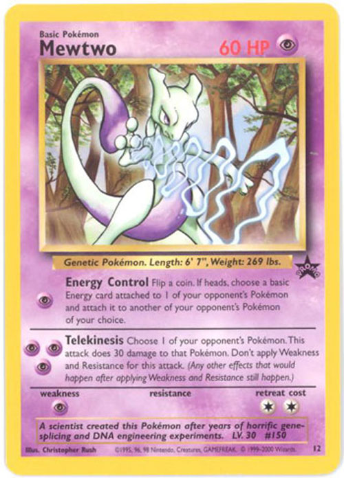 Pokemon Card - Black Star Promo #12 - MEWTWO