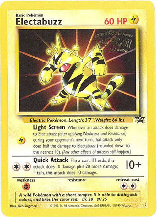 Pokemon Card - Black Star Promo #2 - ELECTABUZZ *Played*