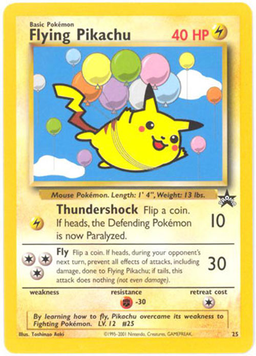 Pokemon Card - Black Star Promo #25 - FLYING PIKACHU