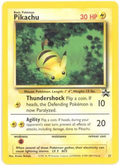 Pokemon Card - Black Star Promo #27 - PIKACHU (HIDING)