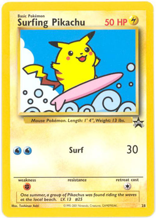 Pokemon Card - Black Star Promo #28 - SURFING PIKACHU