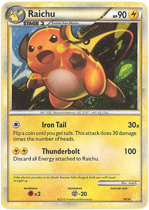 Pokemon Card Promo 30/30 - RAICHU (holo-foil)