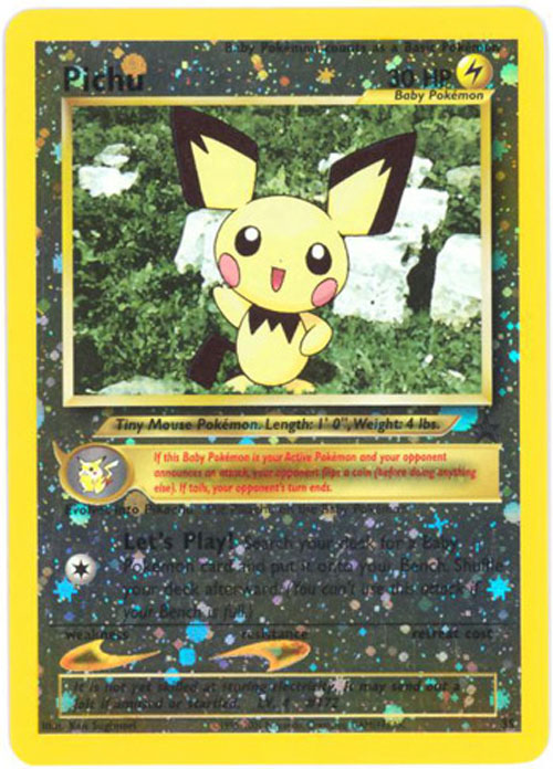Pokemon Card - Black Star Promo #35 - PICHU (holo-foil)