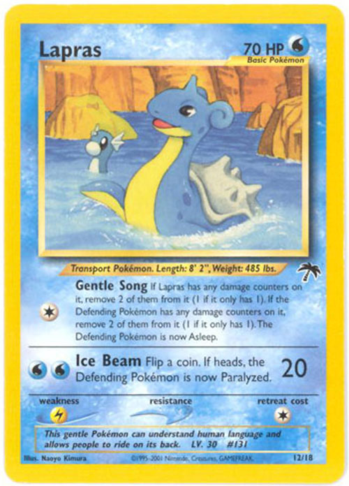 Pokemon Card - Southern Island Promo #12/18 - LAPRAS (rare)