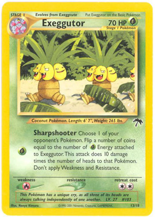 Pokemon Card - Southern Island Promo #13/18 - EXEGGUTOR (rare)