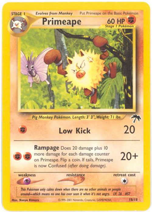 Pokemon Card - Southern Island Promo #18/18 - PRIMEAPE (rare)