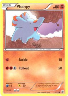 Pokemon Card - Plasma Storm 71/135 - PHANPY (common)