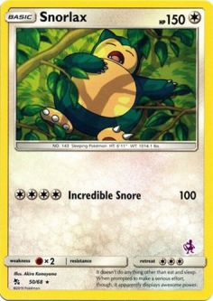 Pokemon Card - Battle Academy 50/68 - SNORLAX (MEWTWO STAMPED) (rare)