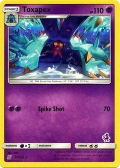 Pokemon Card - Battle Academy 97/236 - TOXAPEX (MEWTWO STAMPED) (rare)