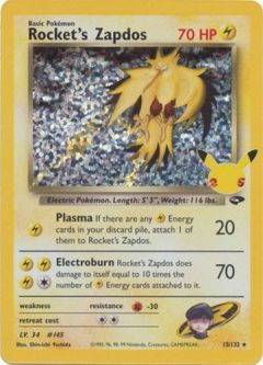 Pokemon Card - Celebrations Classic Collection 15/132 - ROCKET'S ZAPDOS (holo-foil)